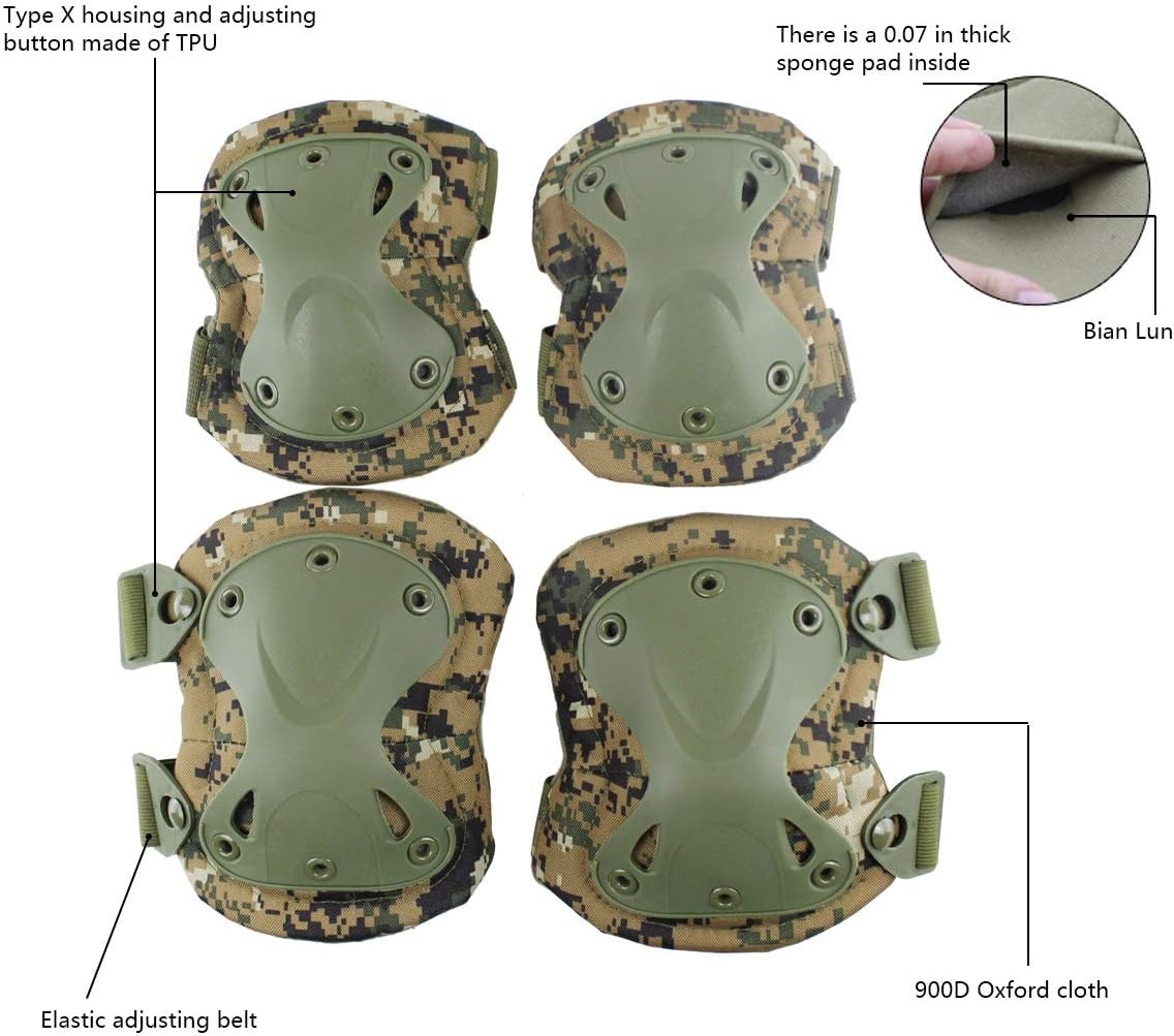 SSUNTAK Camo Tactical Knee Elb - огляд і ціна Mountain Biking Elbow Pads